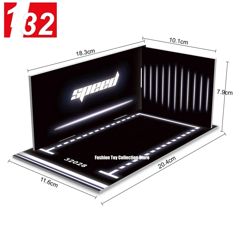 Diorama 1/32 Car Garage Parking Lot Model PVC Garage DIY Scene DieCast Car Model For Kids Present