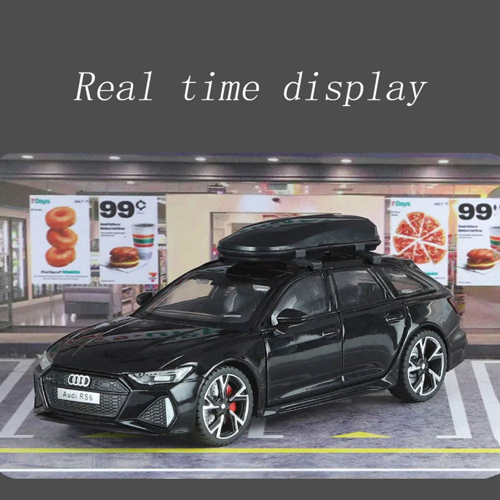 1:32 Audi RS6 – Alloy Diecast Car with Sound & Light | Openable Doors | Gift for Kids & Adults – OksadeLtd™