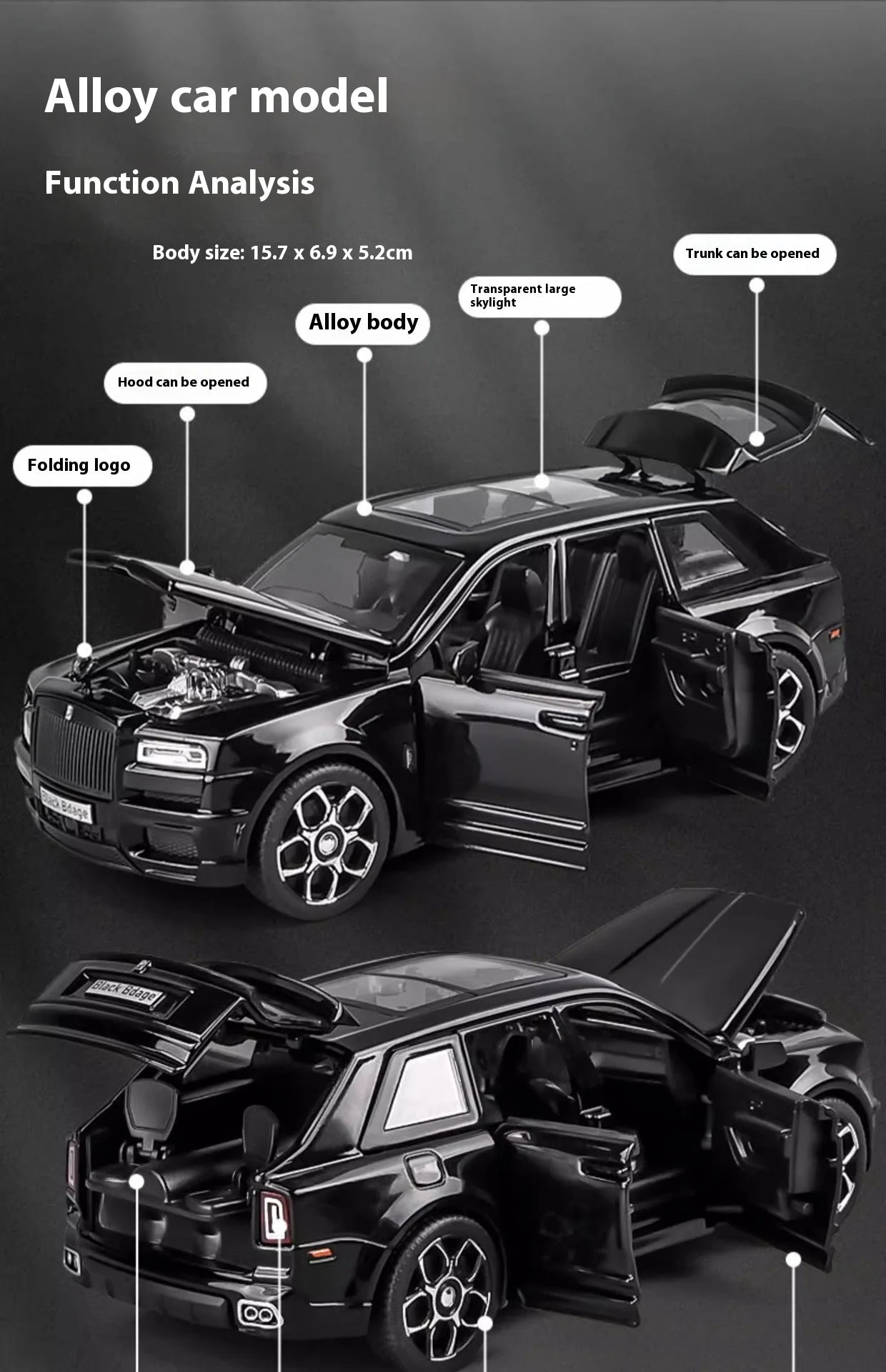 1:32 Luxury Business Car – Alloy Model with Sound & Light | Console Decoration & Gift – OksadeLtd™