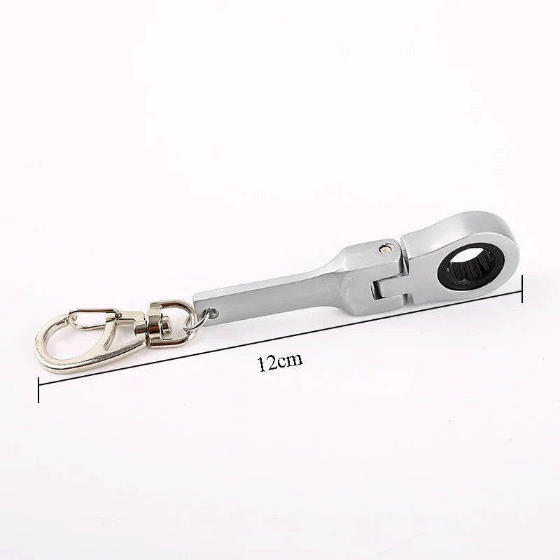 Tuningkeychains JDM Car Auto Tuning Parts 10mm Ratchet Wrench Keychain Keyring Key Ring Metal