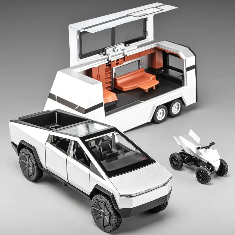 1:32 Cybertruck Diecast Pickup – Sound & Light Metal Toy Truck for Boys (Age 3+) – OksadeLtd™