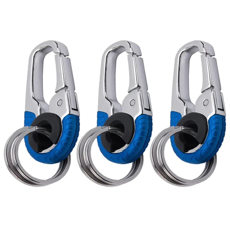 Keychain Buckle for Men Stainless Steel Key Ring Key Chain Hook Outdoor Carabiner Climbing Keyfob Accessories