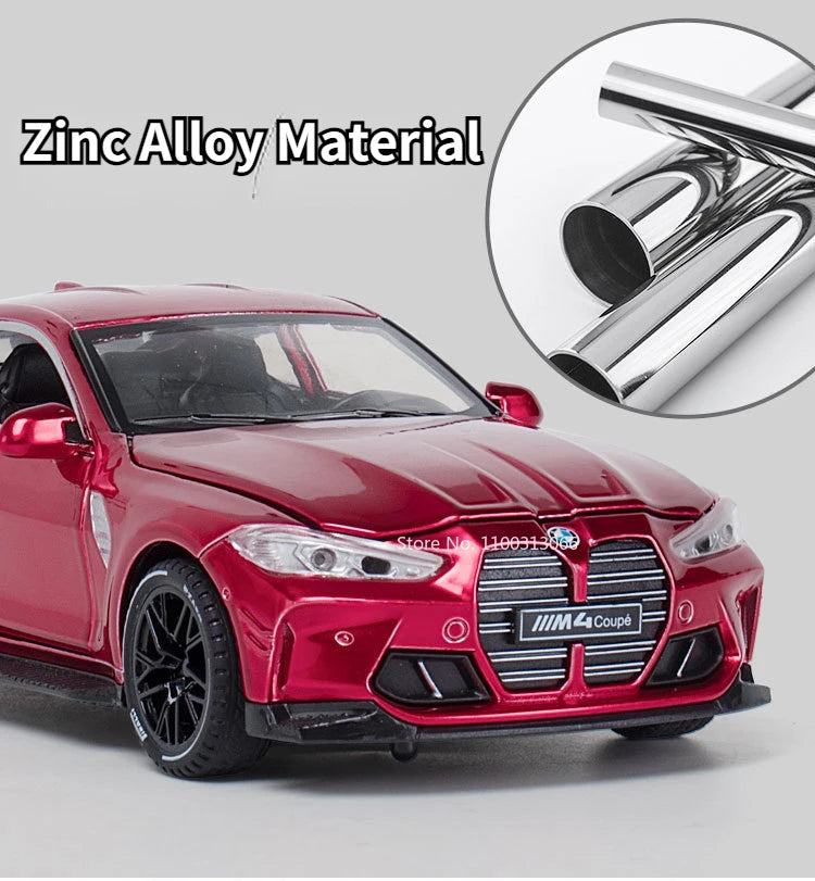 1:32 M4 Sport Car – Alloy Diecast Model with Sound & Light | Kids Toy & Birthday Gift – OksadeLtd™