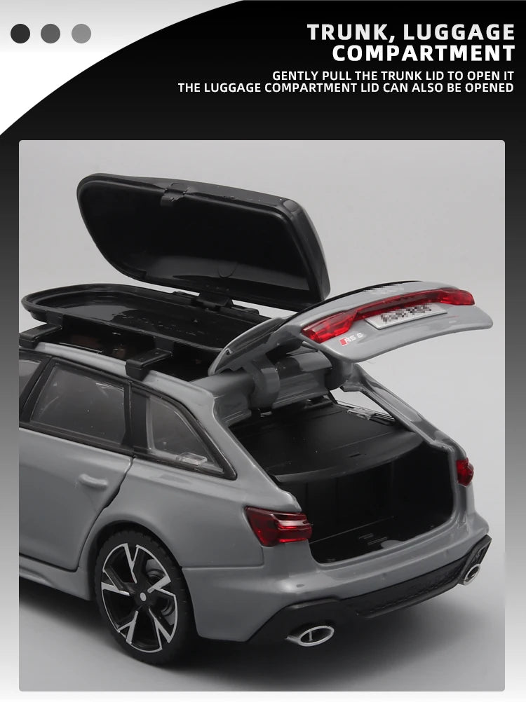 1:32 Audi RS6 Black – Diecast Metal Pull-Back Car | Gift for Kids – OksadeLtd™