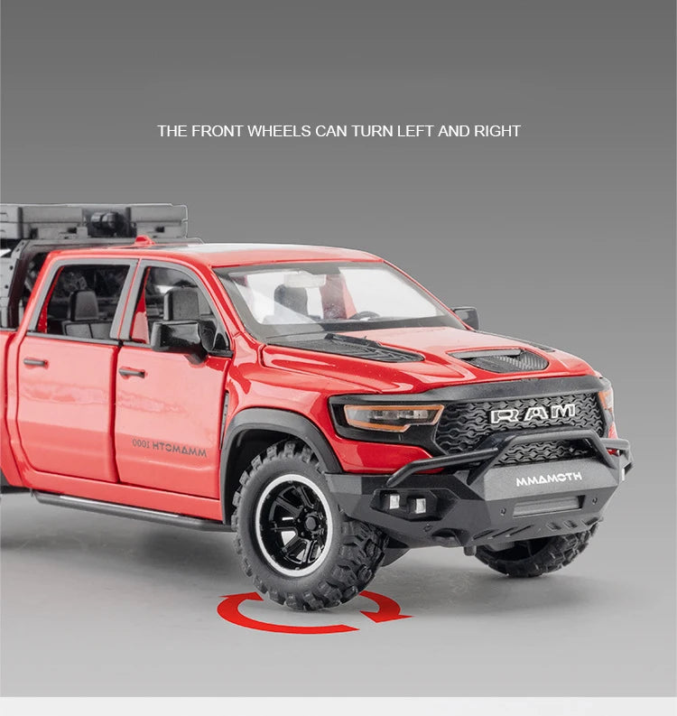 1:32 Dodge Mammoth 1000 TRX – Diecast Alloy Pickup Truck with Sound & Light | Off-Road Toy Gift – OksadeLtd™
