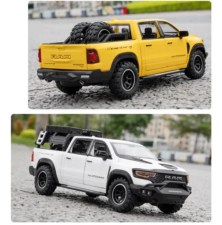 1:32 Dodge Mammoth 1000 TRX – Diecast Alloy Pickup Truck with Sound & Light | Off-Road Toy Gift – OksadeLtd™