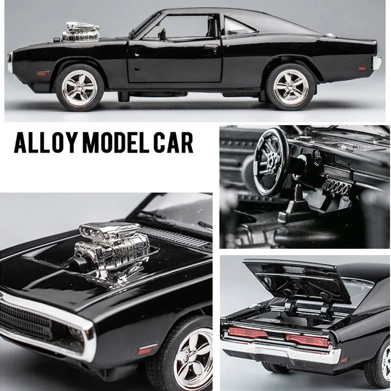 1:32 1970 Dodge Charger – Diecast Sports Car with Sound & Light | Pull-Back Toy Gift – OksadeLtd™