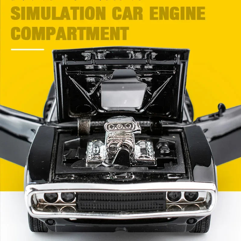 1:32 1970 Dodge Charger – Diecast Sports Car with Sound & Light | Pull-Back Toy Gift – OksadeLtd™
