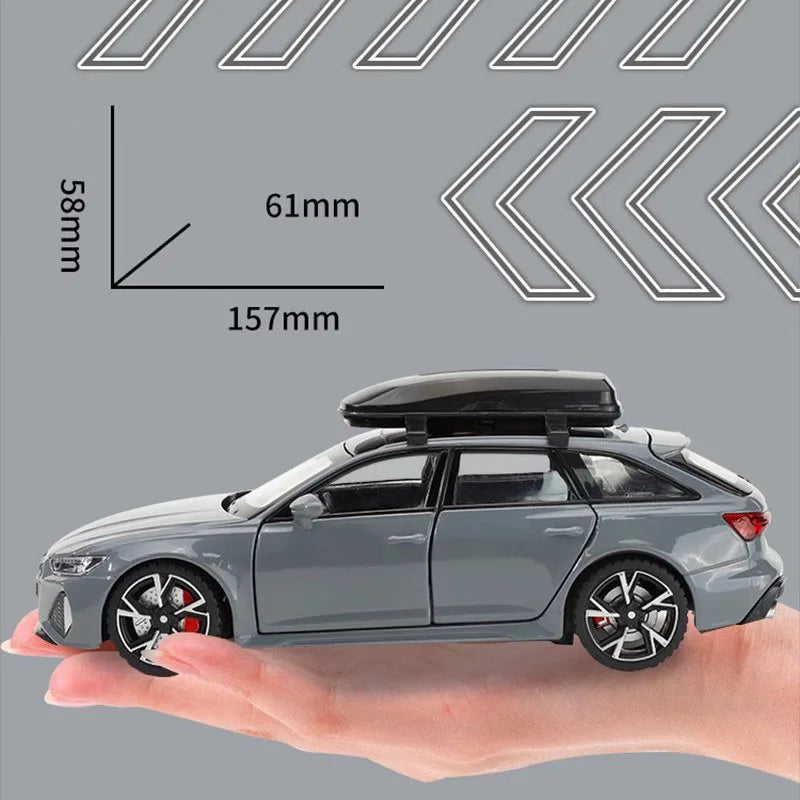1:32 Audi RS6 – Alloy Diecast Car with Sound & Light | Openable Doors | Gift for Kids & Adults – OksadeLtd™