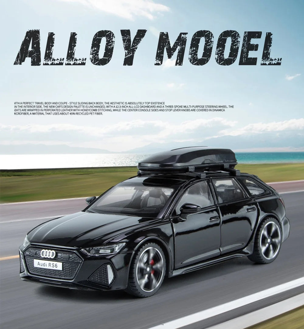 1:32 Audi RS6 – Alloy Diecast Car with Sound & Light | Openable Doors | Gift for Kids & Adults – OksadeLtd™