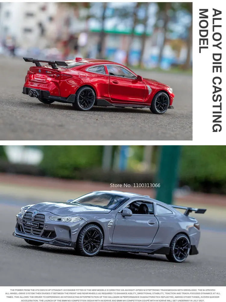 1:32 M4 Sport Car – Alloy Diecast Model with Sound & Light | Kids Toy & Birthday Gift – OksadeLtd™