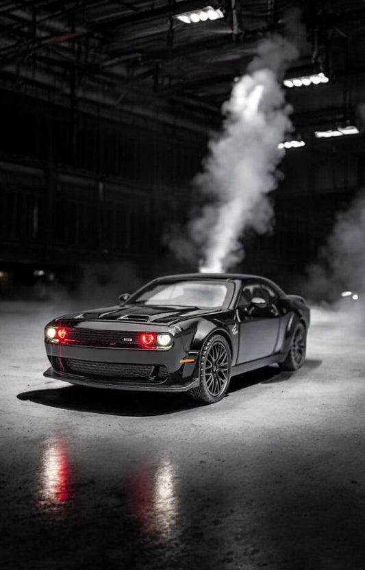 1:32 Dodge Hellcat Diecast Car – Pull Back, Sound & Light | Metal Model – OksadeLtd™