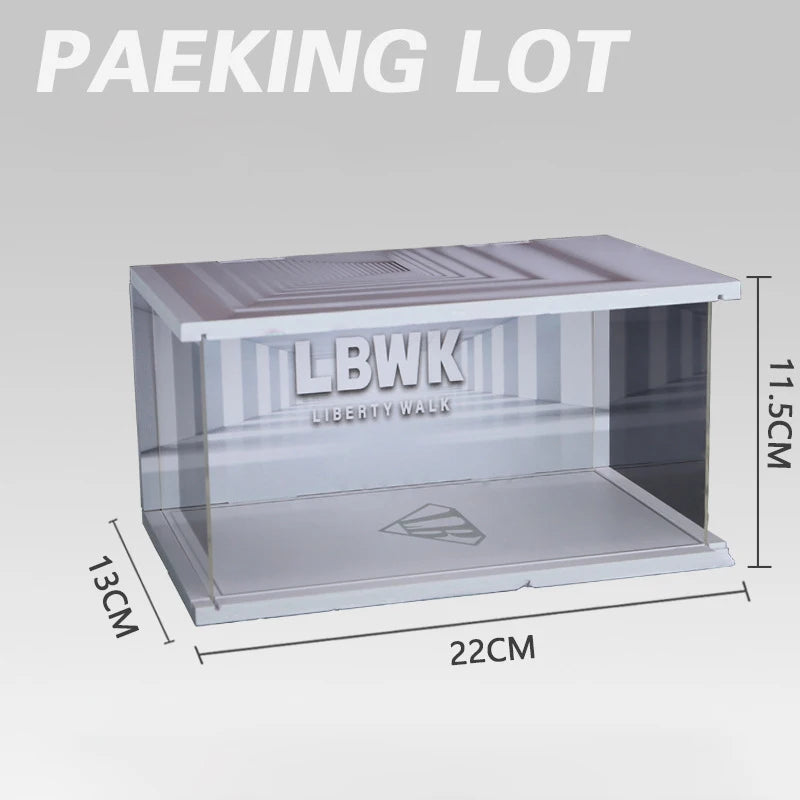 Diorama 1 32 Garage for Diecast Model Car Toy Display Case PVC Parking Lot Model Simulation Miniature Parking Space Scene