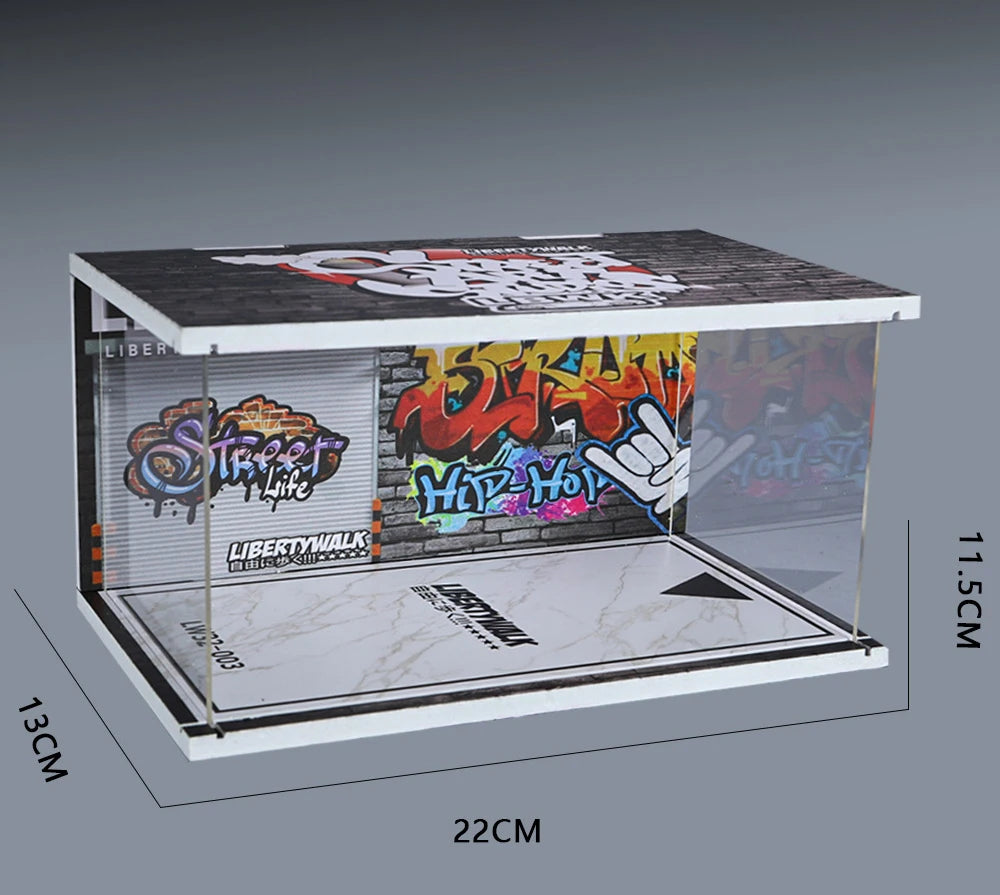 Diorama 1 32 Garage for Diecast Model Car Toy Display Case PVC Parking Lot Model Simulation Miniature Parking Space Scene