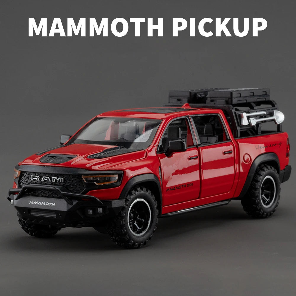 1:32 Dodge Mammoth 1000 TRX – Diecast Alloy Pickup Truck with Sound & Light | Off-Road Toy Gift – OksadeLtd™
