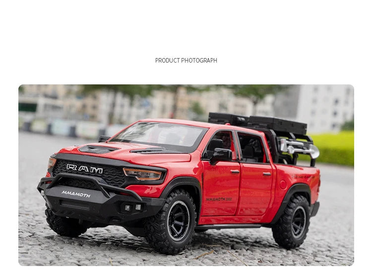 1:32 Dodge Mammoth 1000 TRX – Diecast Alloy Pickup Truck with Sound & Light | Off-Road Toy Gift – OksadeLtd™