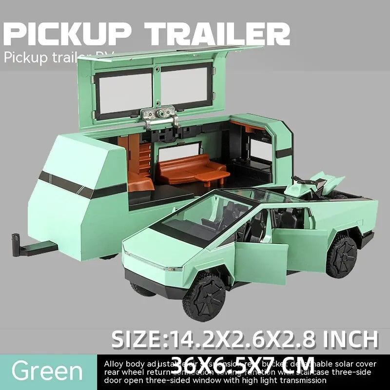 1:32 Cybertruck Diecast Pickup – Sound & Light Metal Toy Truck for Boys (Age 3+) – OksadeLtd™