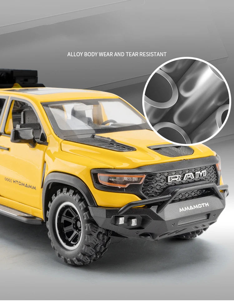 1:32 Dodge Mammoth 1000 TRX – Diecast Alloy Pickup Truck with Sound & Light | Off-Road Toy Gift – OksadeLtd™