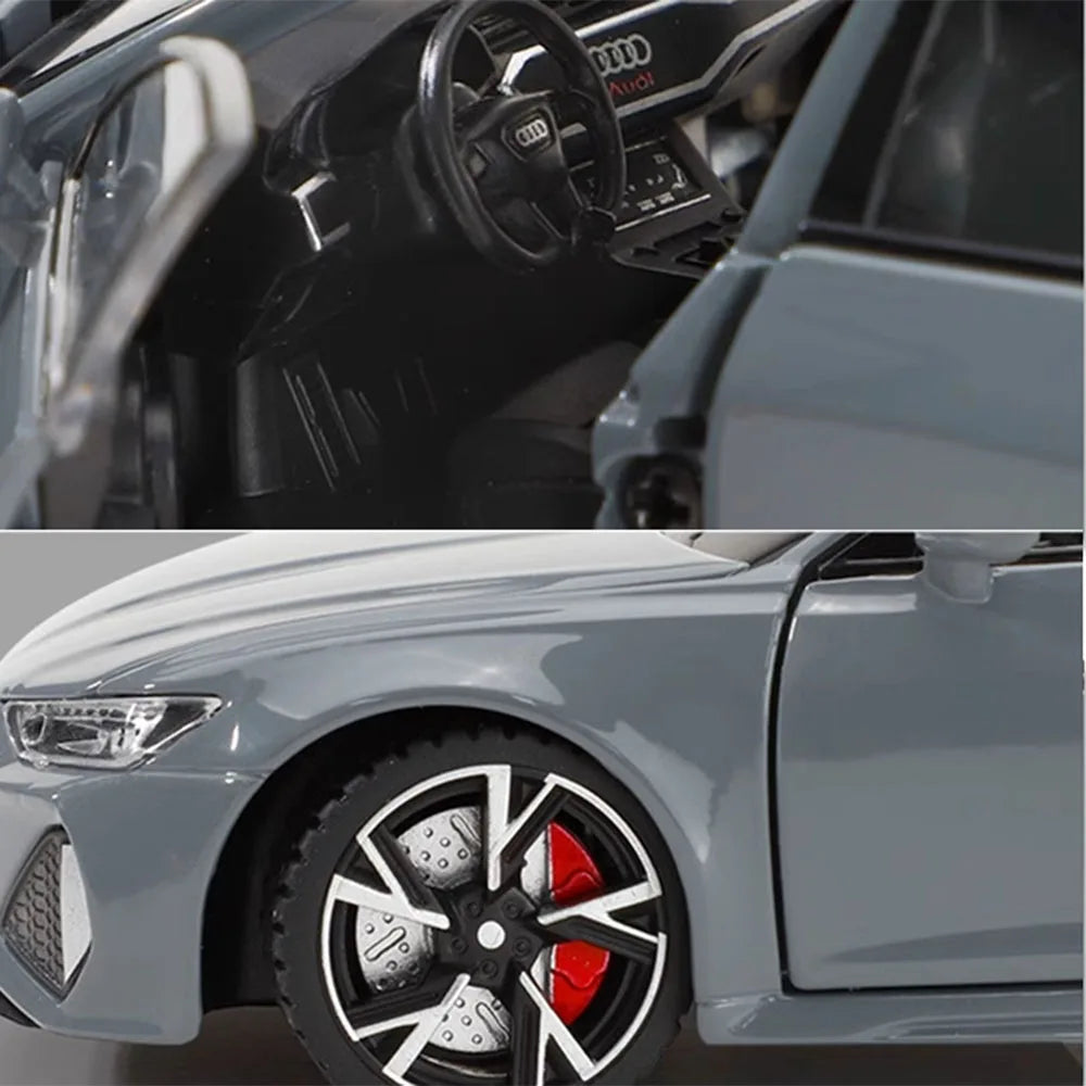 1:32 Audi RS6 – Alloy Diecast Car with Sound & Light | Openable Doors | Gift for Kids & Adults – OksadeLtd™