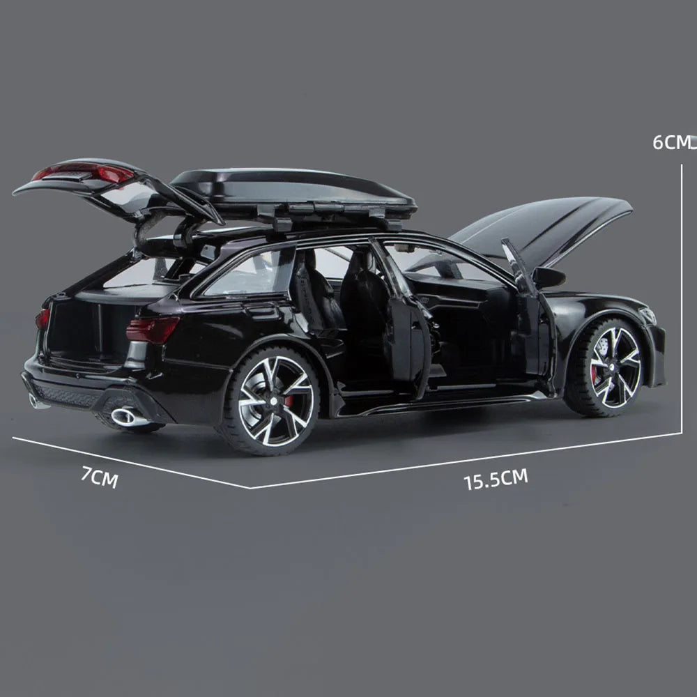 1:32 Audi RS6 – Alloy Diecast Car with Sound & Light | Openable Doors | Gift for Kids & Adults – OksadeLtd™
