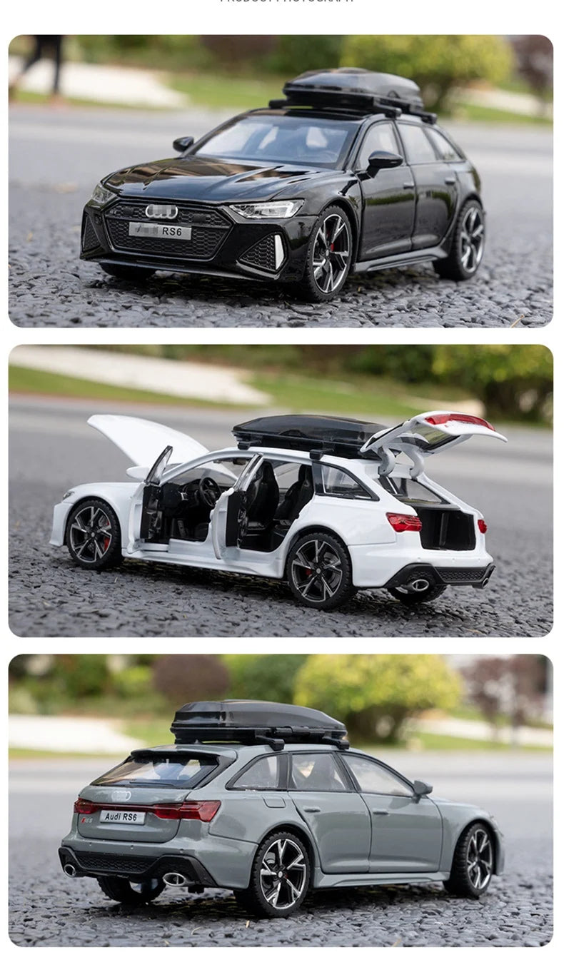 1:32 Audi RS6 – Alloy Diecast Car with Sound & Light | Openable Doors | Gift for Kids & Adults – OksadeLtd™