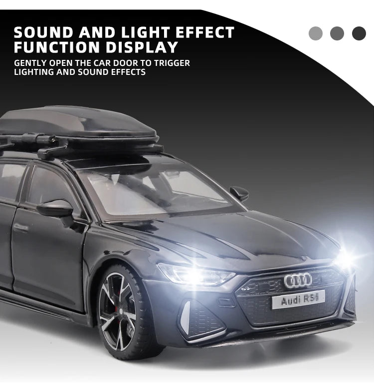 1:32 Audi RS6 Black – Diecast Metal Pull-Back Car | Gift for Kids – OksadeLtd™
