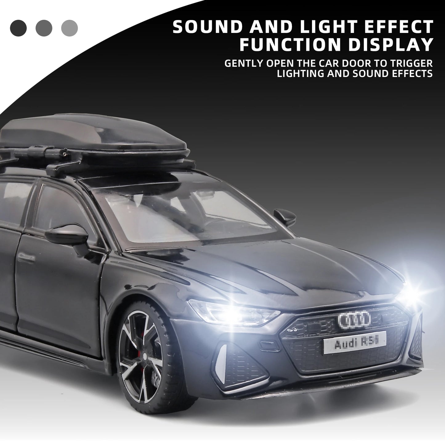 1:32 Audi RS6 Black – Diecast Metal Pull-Back Car | Gift for Kids – OksadeLtd™