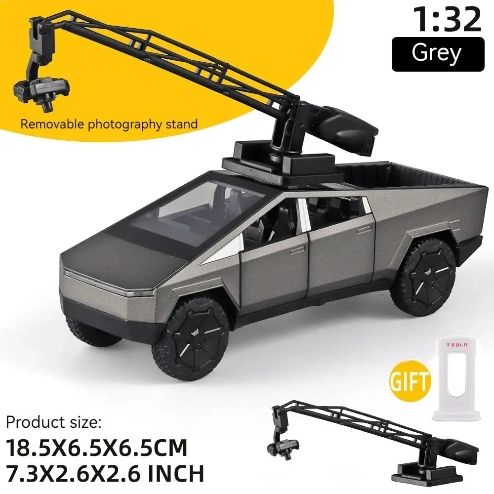 1:32 Cybertruck Diecast Pickup – Sound & Light Metal Toy Truck for Boys (Age 3+) – OksadeLtd™