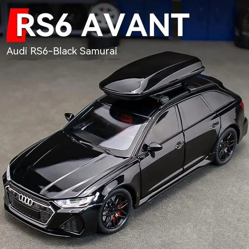 1:32 Audi RS6 Black – Diecast Metal Pull-Back Car | Gift for Kids – OksadeLtd™