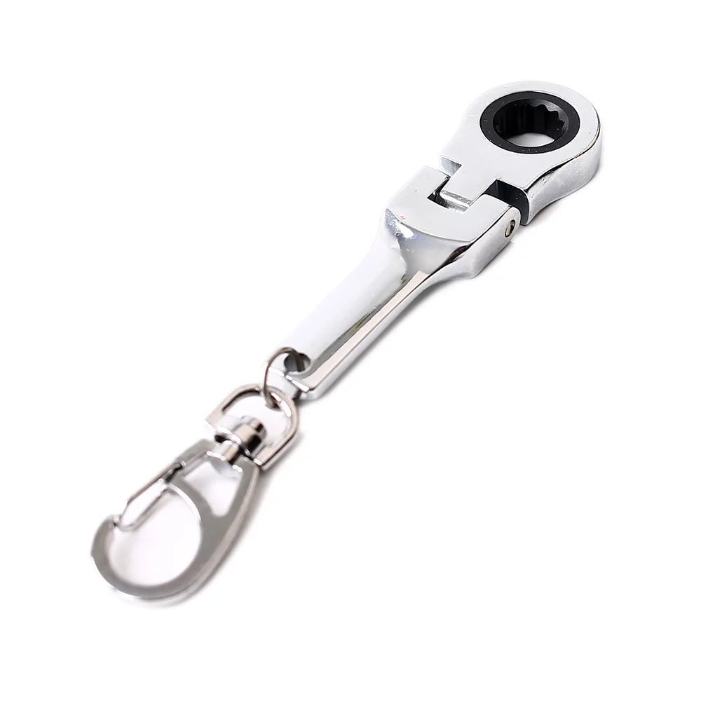 Tuningkeychains JDM Car Auto Tuning Parts 10mm Ratchet Wrench Keychain Keyring Key Ring Metal