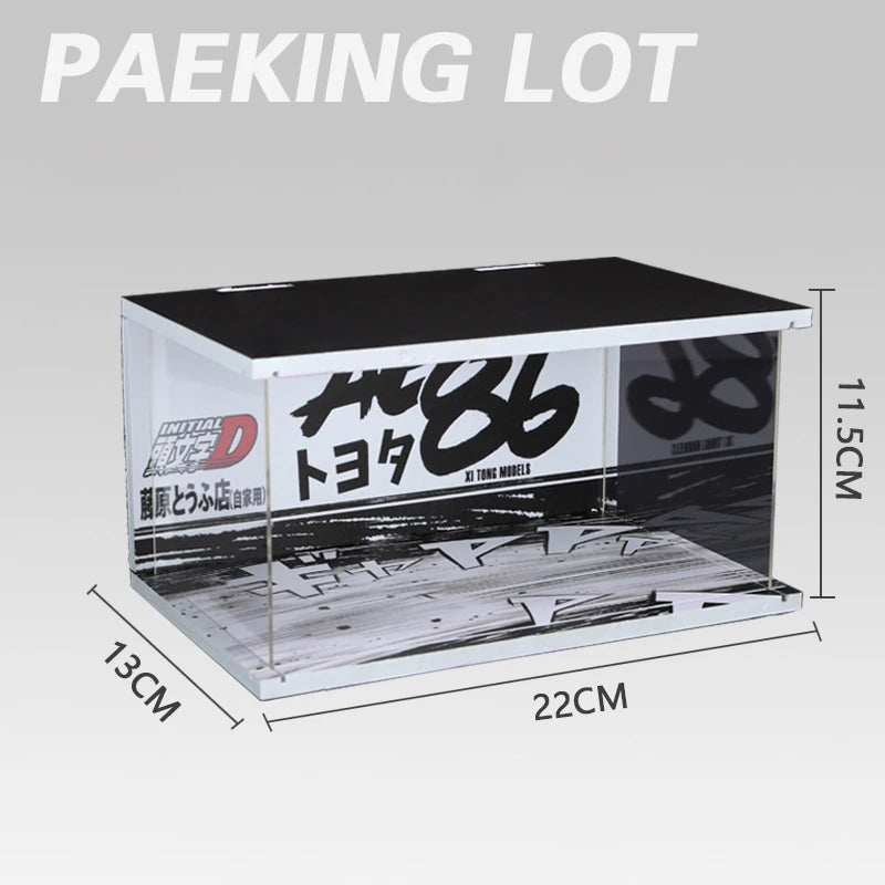 Diorama 1 32 Garage for Diecast Model Car Toy Display Case PVC Parking Lot Model Simulation Miniature Parking Space Scene
