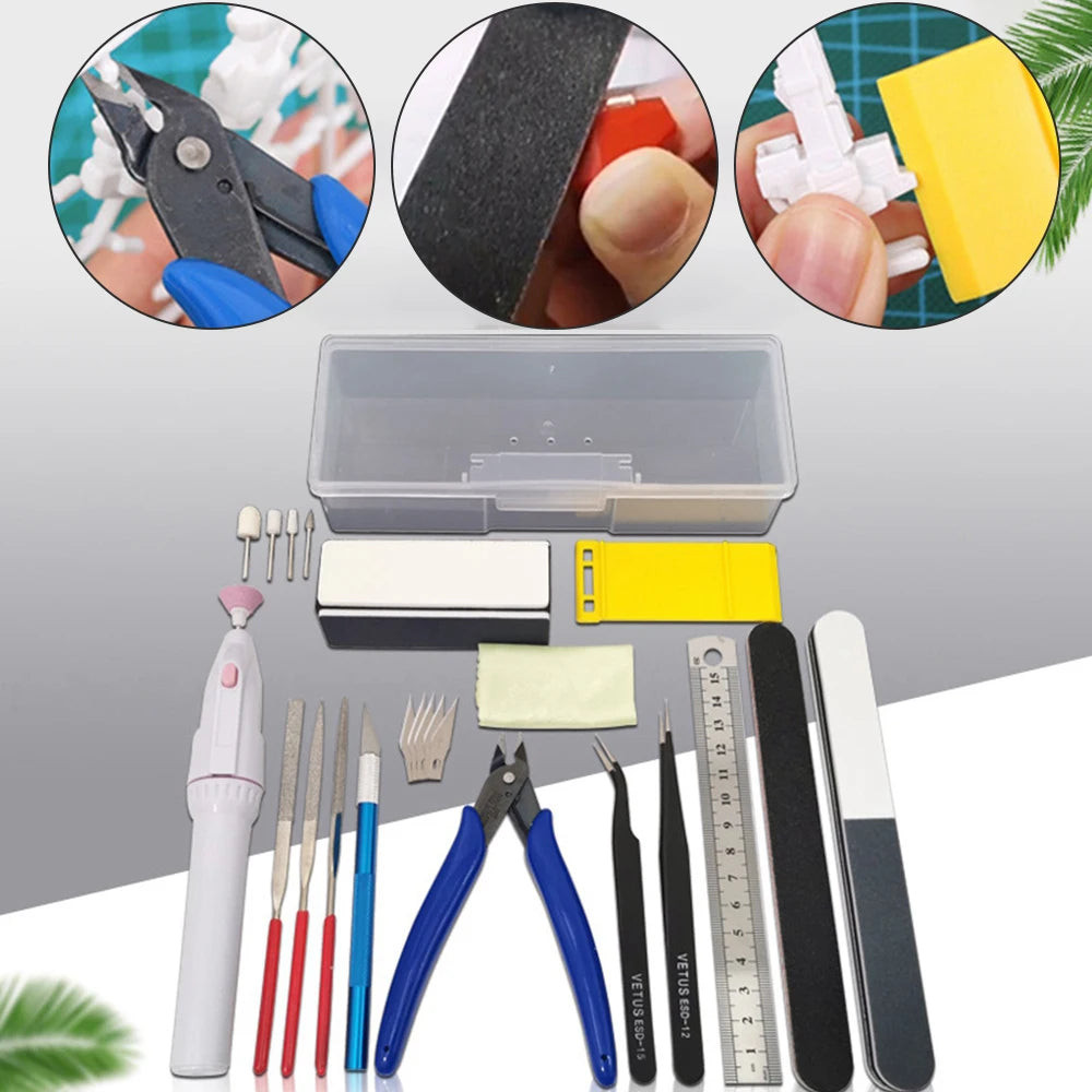 Model Basic Tools for Craft DIY Model Car Hobby Building Repairing Assembly Tool Handmade Scissors Tweezers Building Making Kit