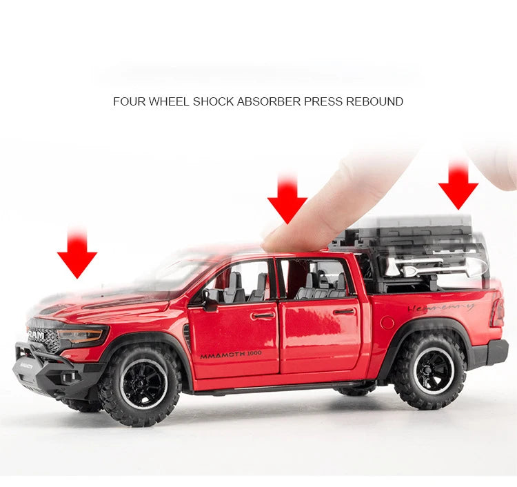 1:32 Dodge Mammoth 1000 TRX – Diecast Alloy Pickup Truck with Sound & Light | Off-Road Toy Gift – OksadeLtd™