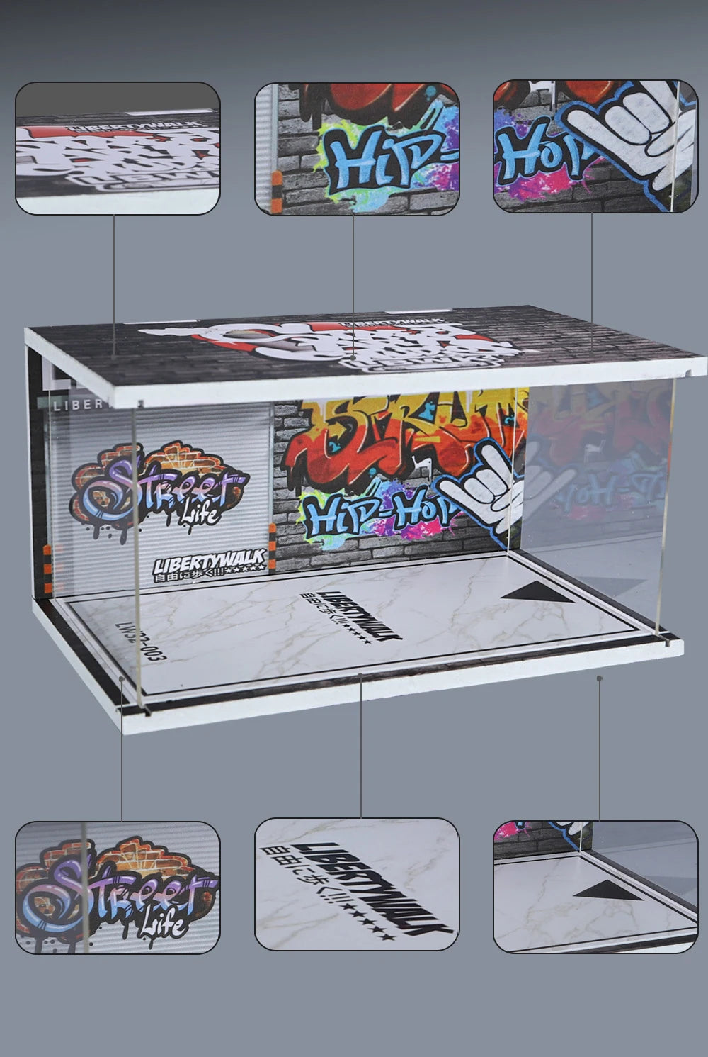 Diorama 1 32 Garage for Diecast Model Car Toy Display Case PVC Parking Lot Model Simulation Miniature Parking Space Scene