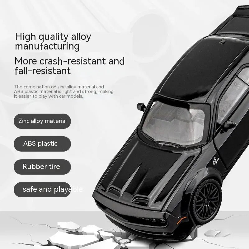 1:32 Dodge Hellcat Diecast Car – Pull Back, Sound & Light | Metal Model – OksadeLtd™