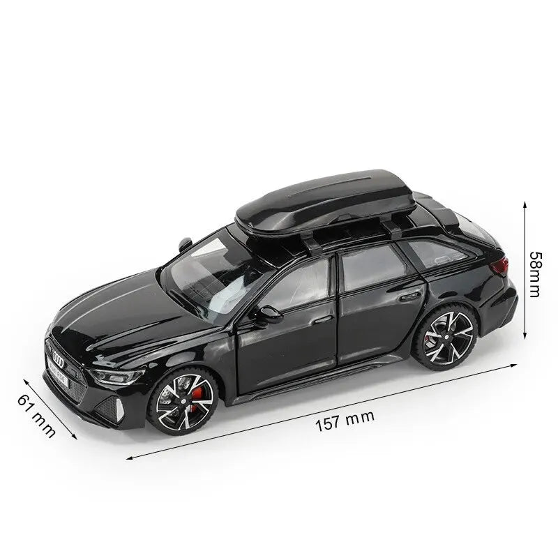 1:32 Audi RS6 Black – Diecast Metal Pull-Back Car | Gift for Kids – OksadeLtd™