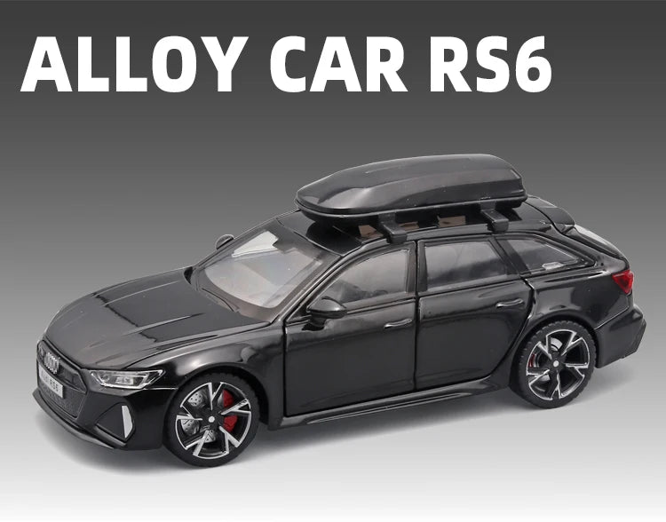 1:32 Audi RS6 Black – Diecast Metal Pull-Back Car | Gift for Kids – OksadeLtd™