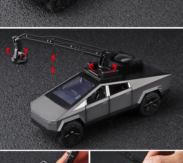 1:32 Cybertruck Diecast Pickup – Sound & Light Metal Toy Truck for Boys (Age 3+) – OksadeLtd™