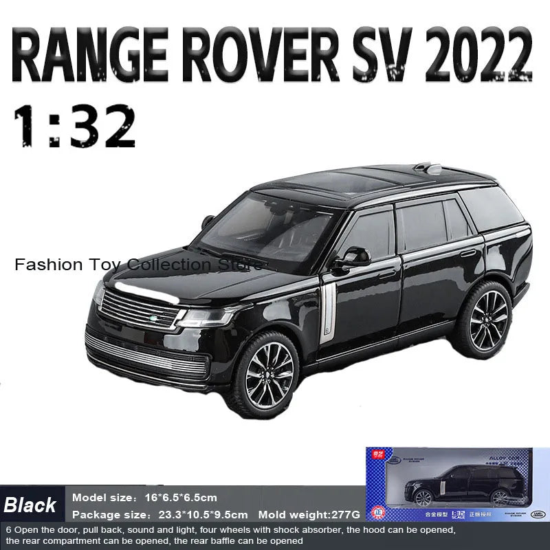 1:32 Range Rover SV 2022 – Alloy Diecast Car with Sound & Light | Pull-Back Toy & Decoration – OksadeLtd™