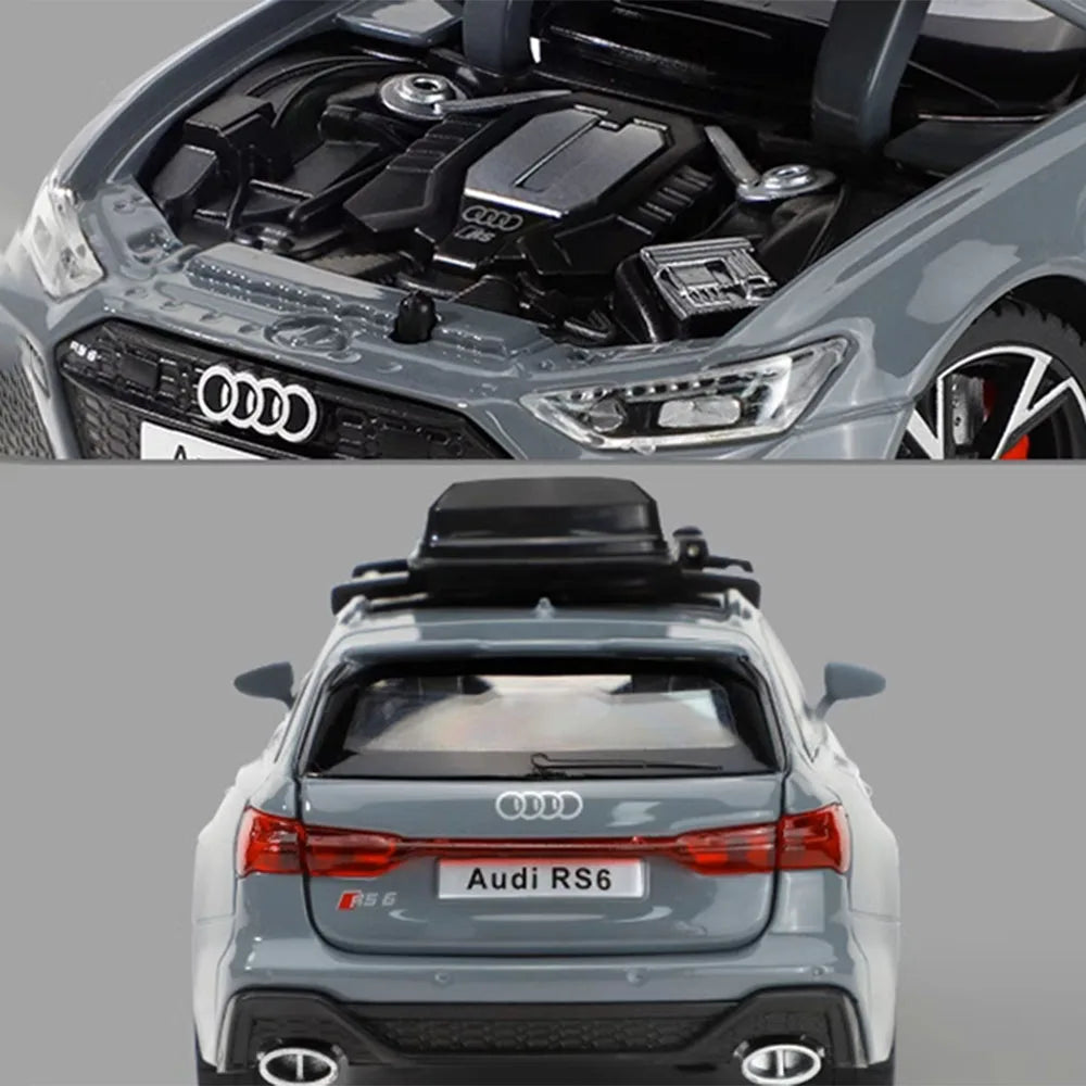 1:32 Audi RS6 – Alloy Diecast Car with Sound & Light | Openable Doors | Gift for Kids & Adults – OksadeLtd™